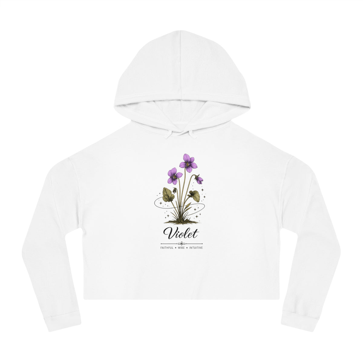 Violet Cropped Hooded Sweatshirt