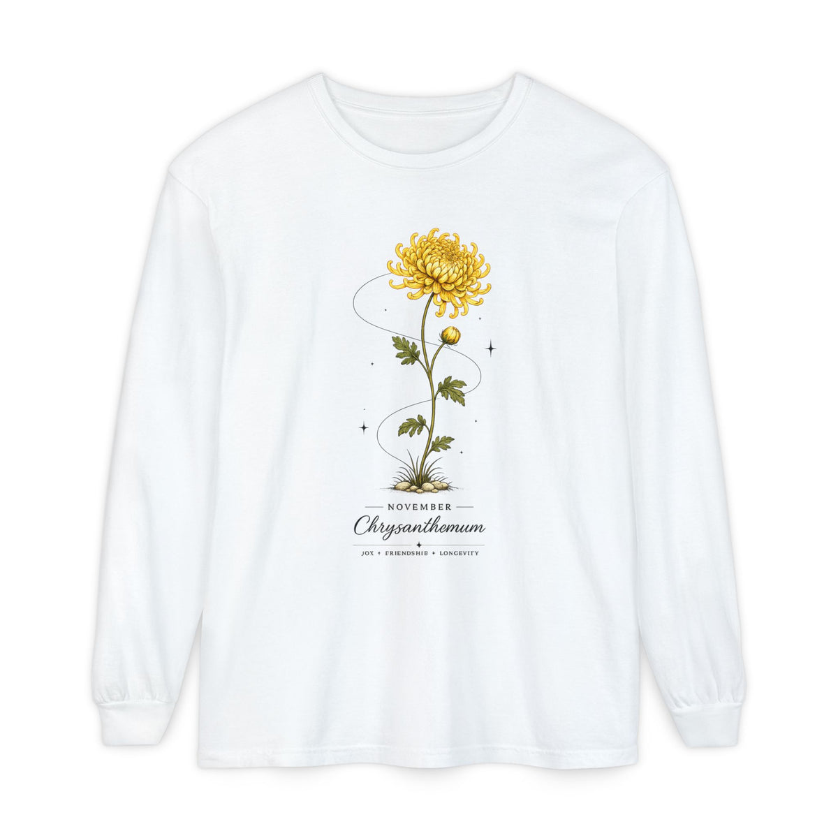 November Birth Flower Long Sleeve T-Shirt