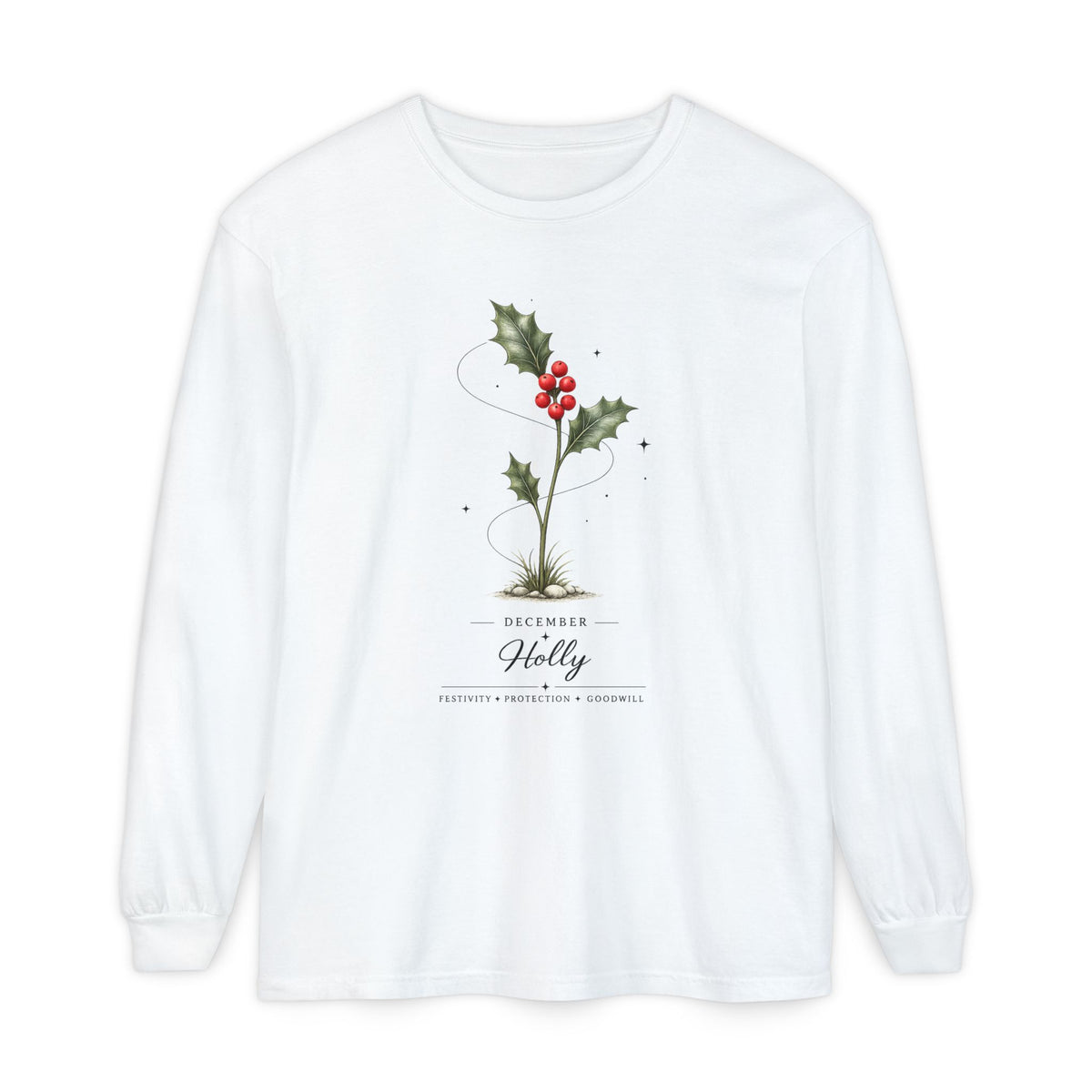 December Birth Flower Long Sleeve T-Shirt