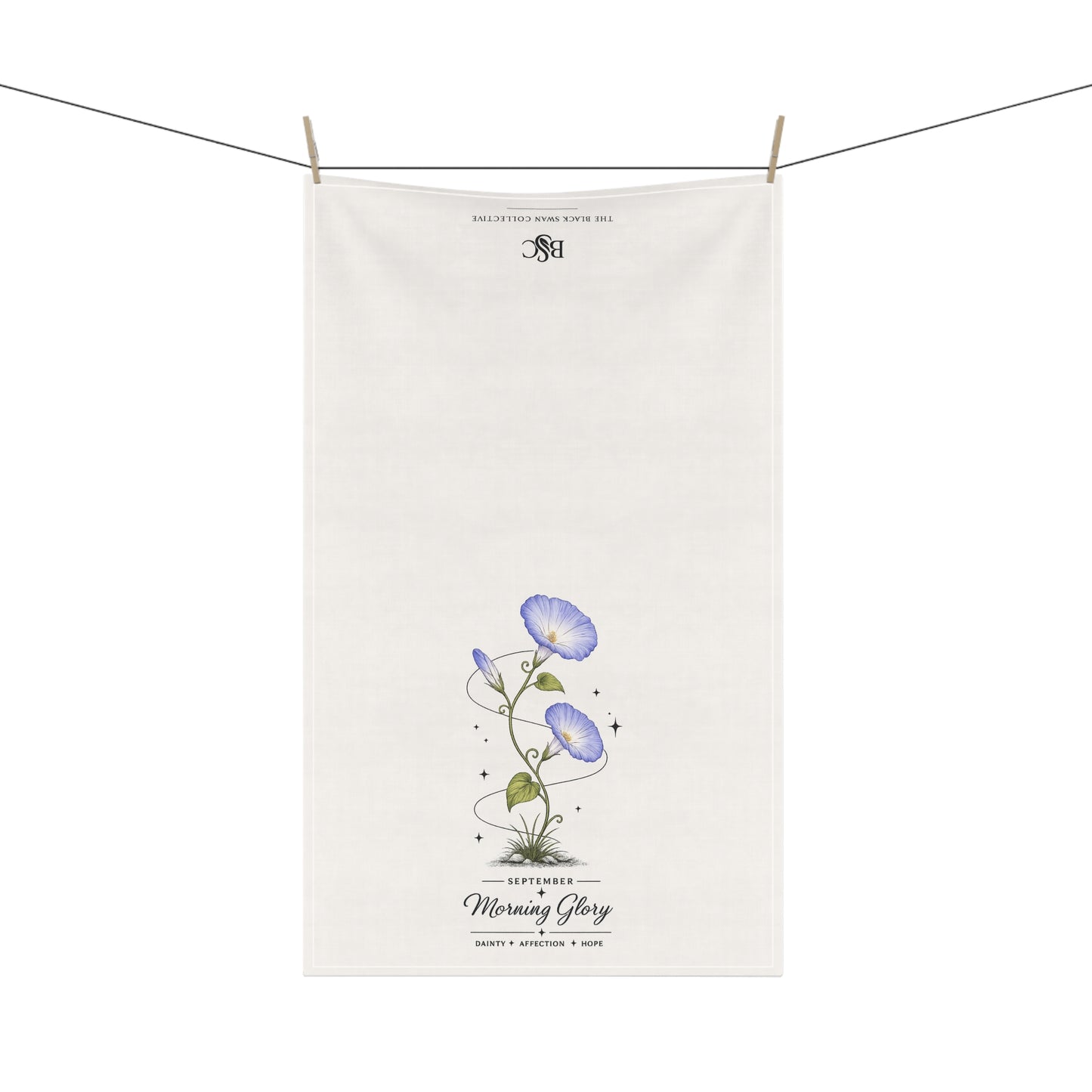 September Birth Flower Tea Towel