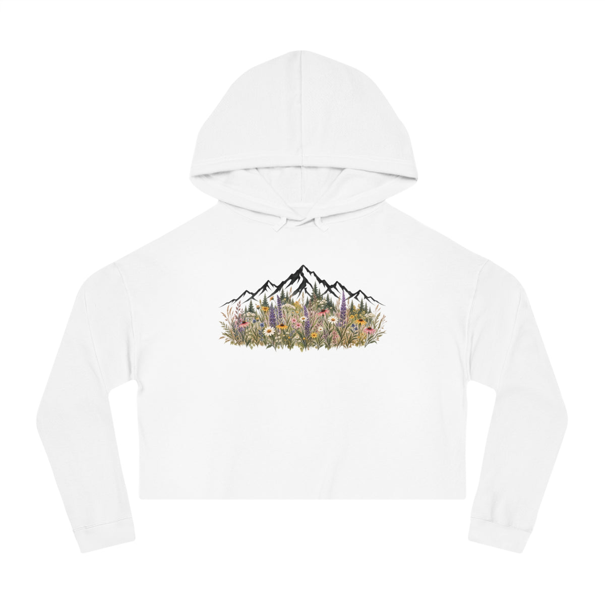 Summit Blooms Cropped Hooded Sweatshirt