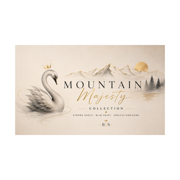 Mountain Majesty Collection banner — Strong Roots. Wild Heart. Endless Horizons.