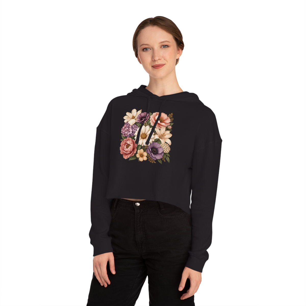 Grace In Bloom Cropped Hooded Sweatshirt
