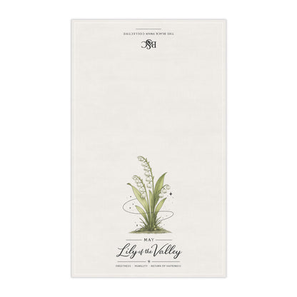 May Birth Flower Tea Towel