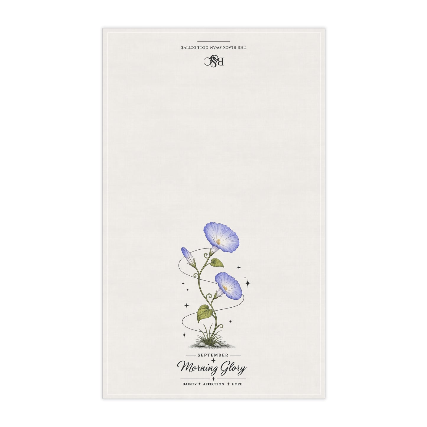 September Birth Flower Tea Towel