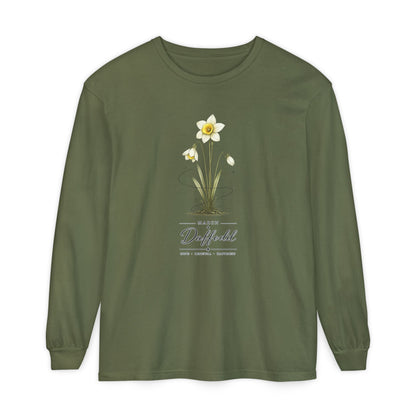March Birth Flower Long Sleeve T-Shirt
