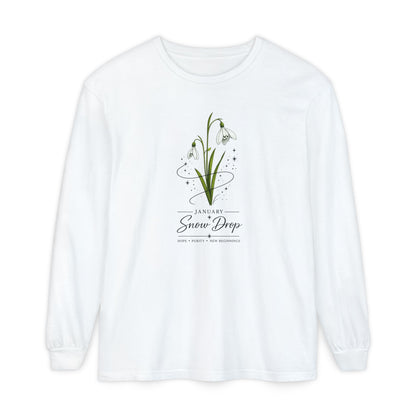 January Birth Flower Long Sleeve T-Shirt