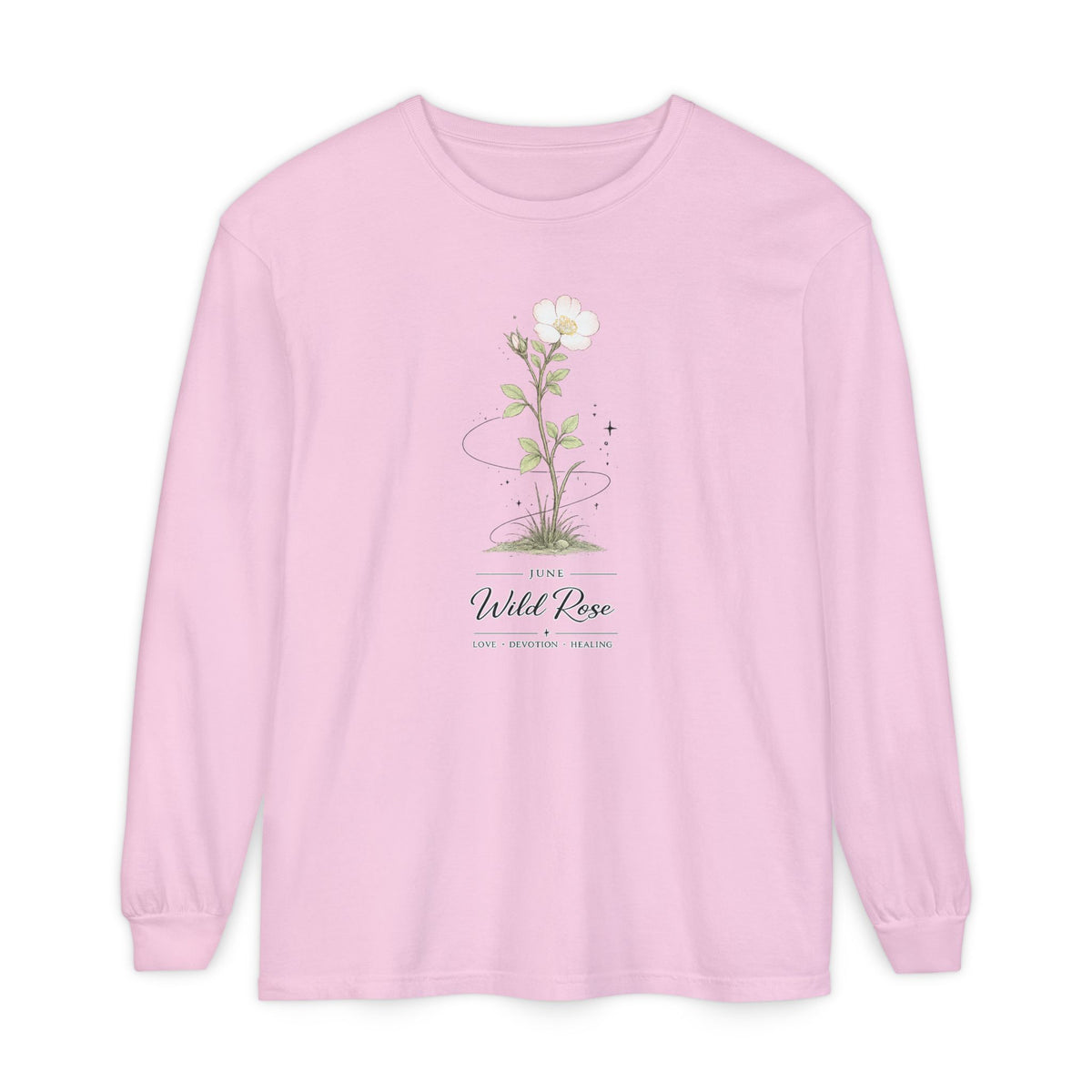 June Birth Flower Long Sleeve T-Shirt