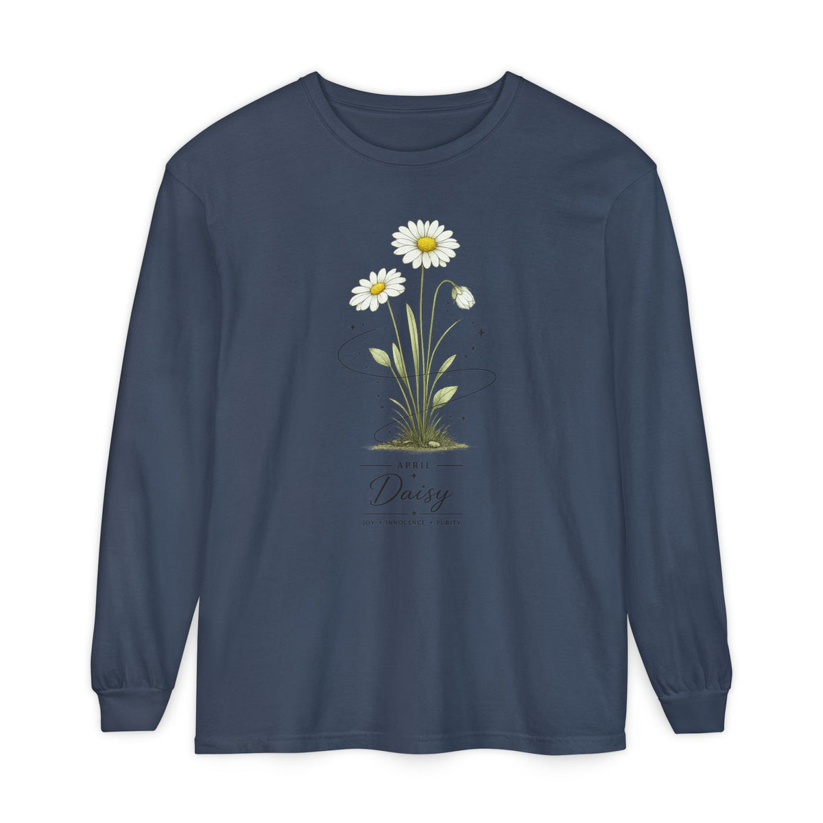 April Birth Flower Long Sleeve T-Shirt