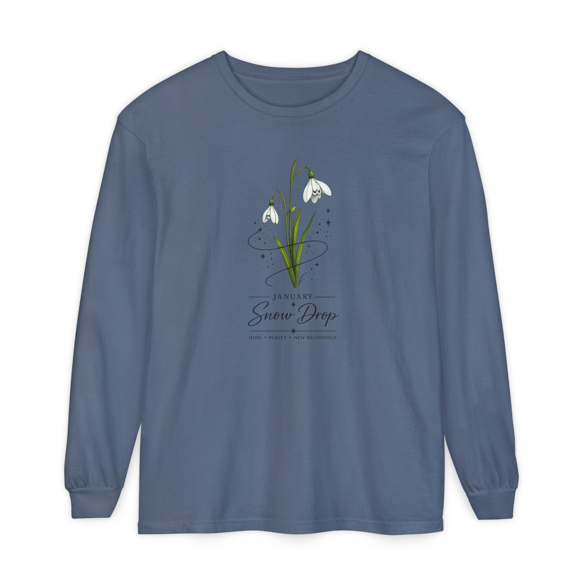 January Birth Flower Long Sleeve T-Shirt