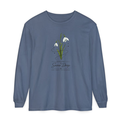January Birth Flower Long Sleeve T-Shirt