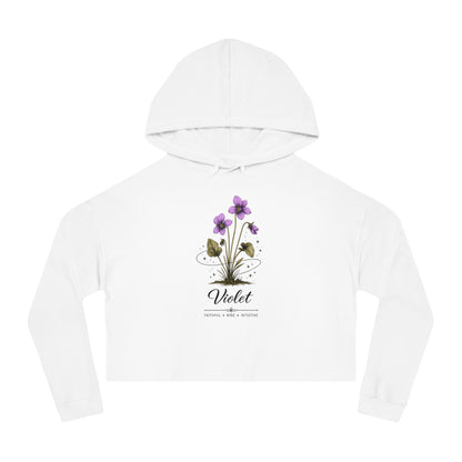 Violet Cropped Hooded Sweatshirt