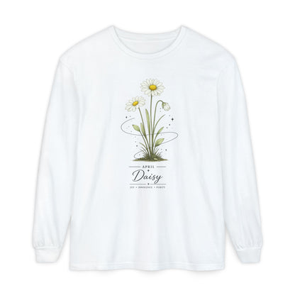 April Birth Flower Long Sleeve T-Shirt