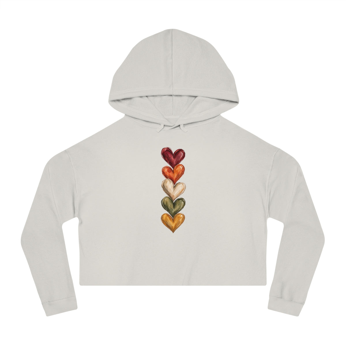 Hearts Of Autumn Cropped Hooded Sweatshirt
