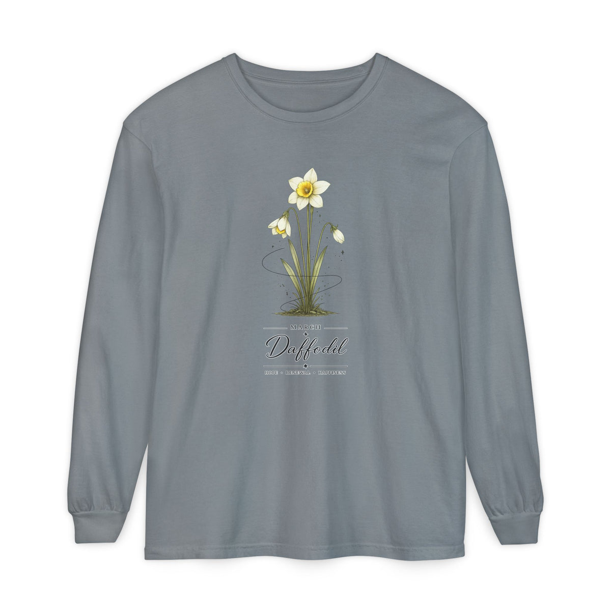 March Birth Flower Long Sleeve T-Shirt