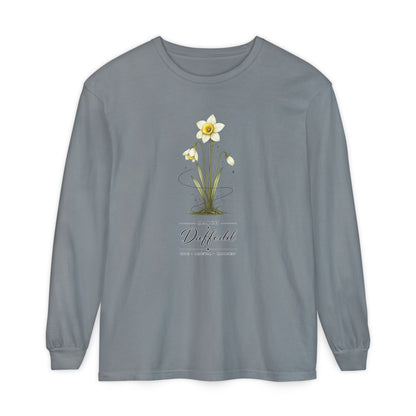 March Birth Flower Long Sleeve T-Shirt