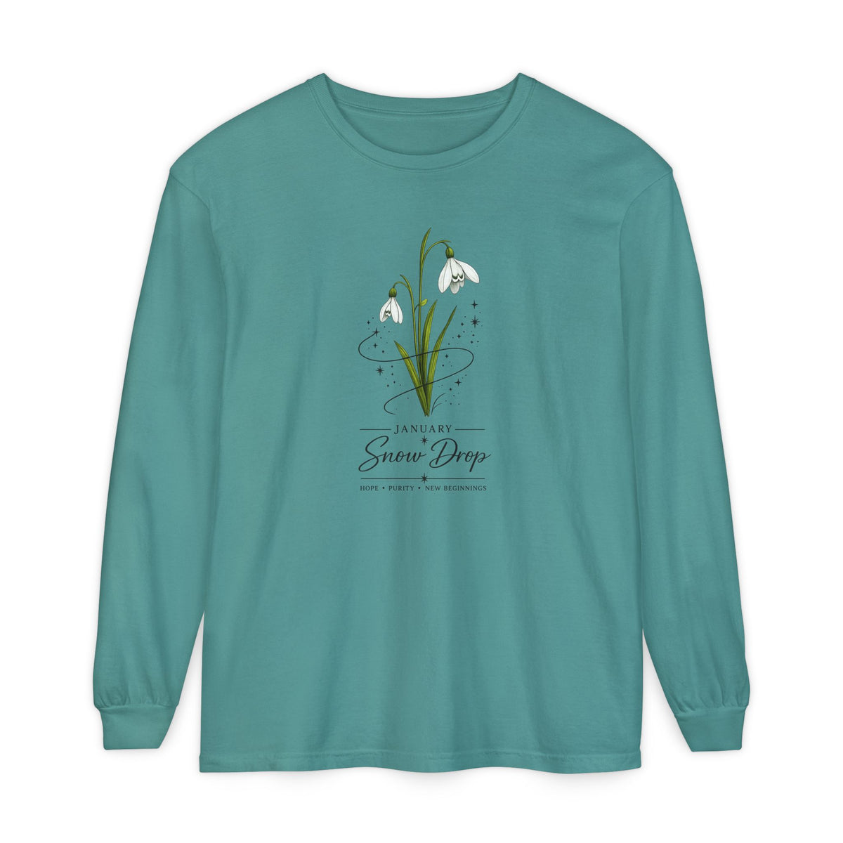 January Birth Flower Long Sleeve T-Shirt