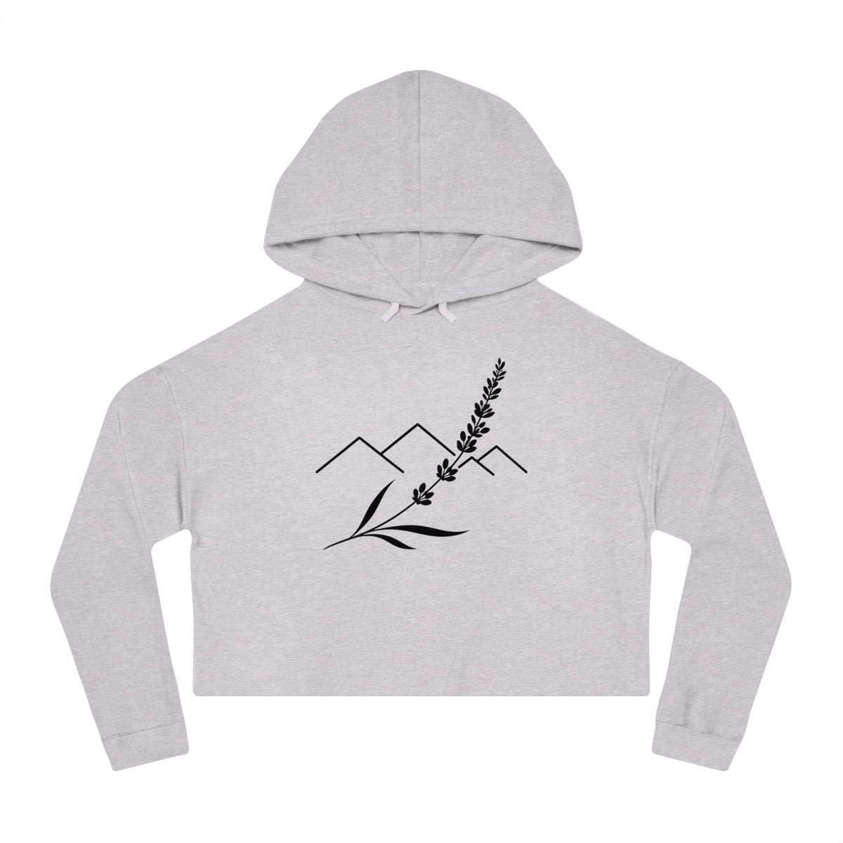 Lavender Ridge Cropped Hooded Sweatshirt