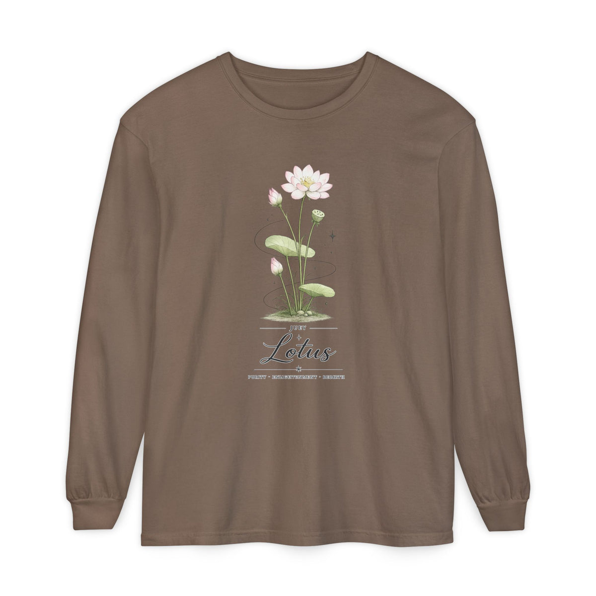 July Birth Flower Long Sleeve T-Shirt