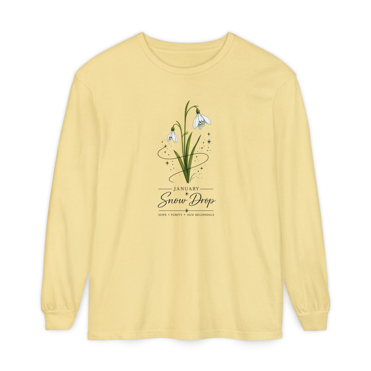 January Birth Flower Long Sleeve T-Shirt