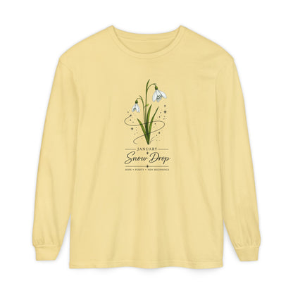 January Birth Flower Long Sleeve T-Shirt