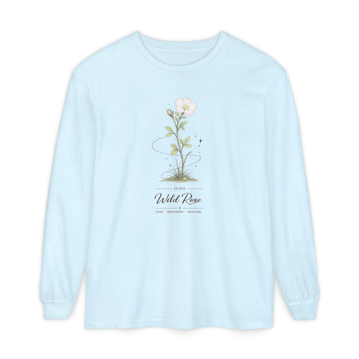 June Birth Flower Long Sleeve T-Shirt