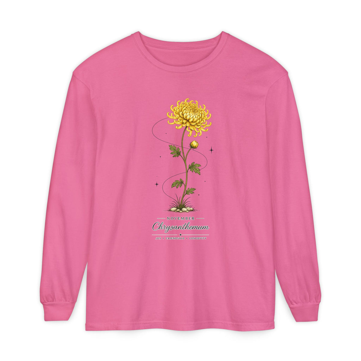 November Birth Flower Long Sleeve T-Shirt