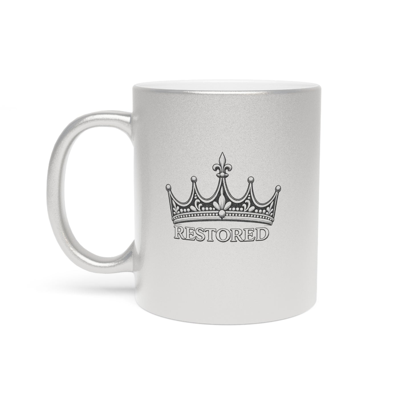 Restored Crown Metallic Mug (Silver\Gold)