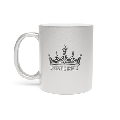 Restored Crown Metallic Mug (Silver\Gold)