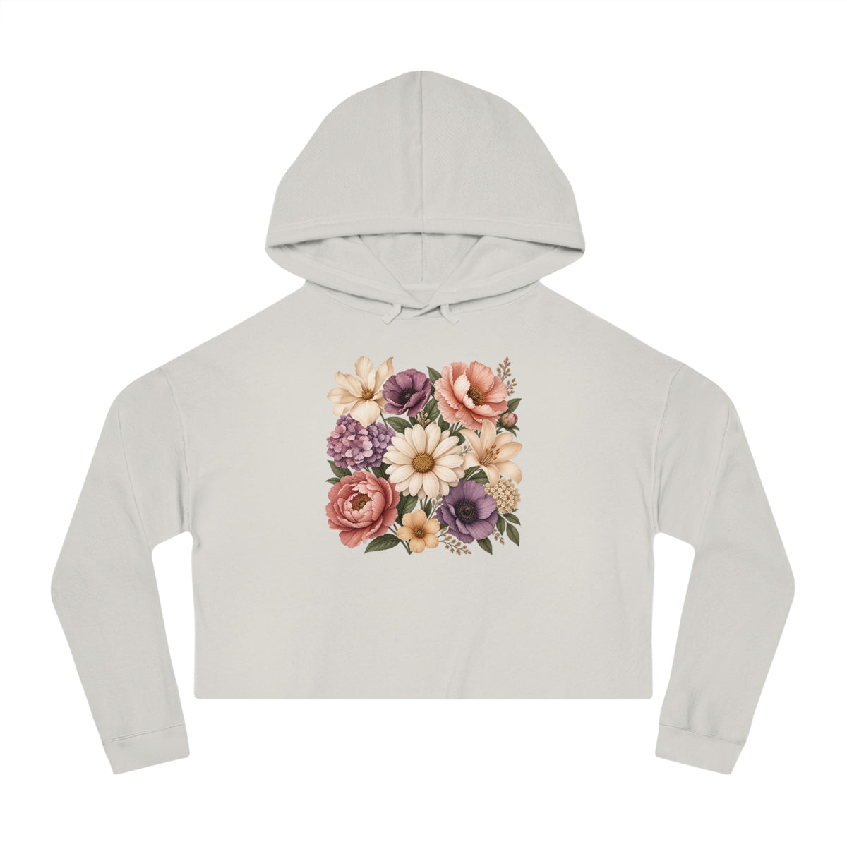 Grace In Bloom Cropped Hooded Sweatshirt