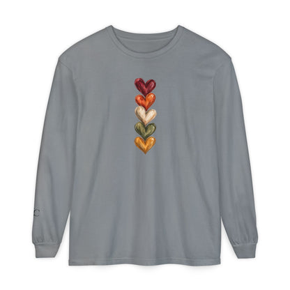 Hearts of Autumn Long Sleeve T-Shirt