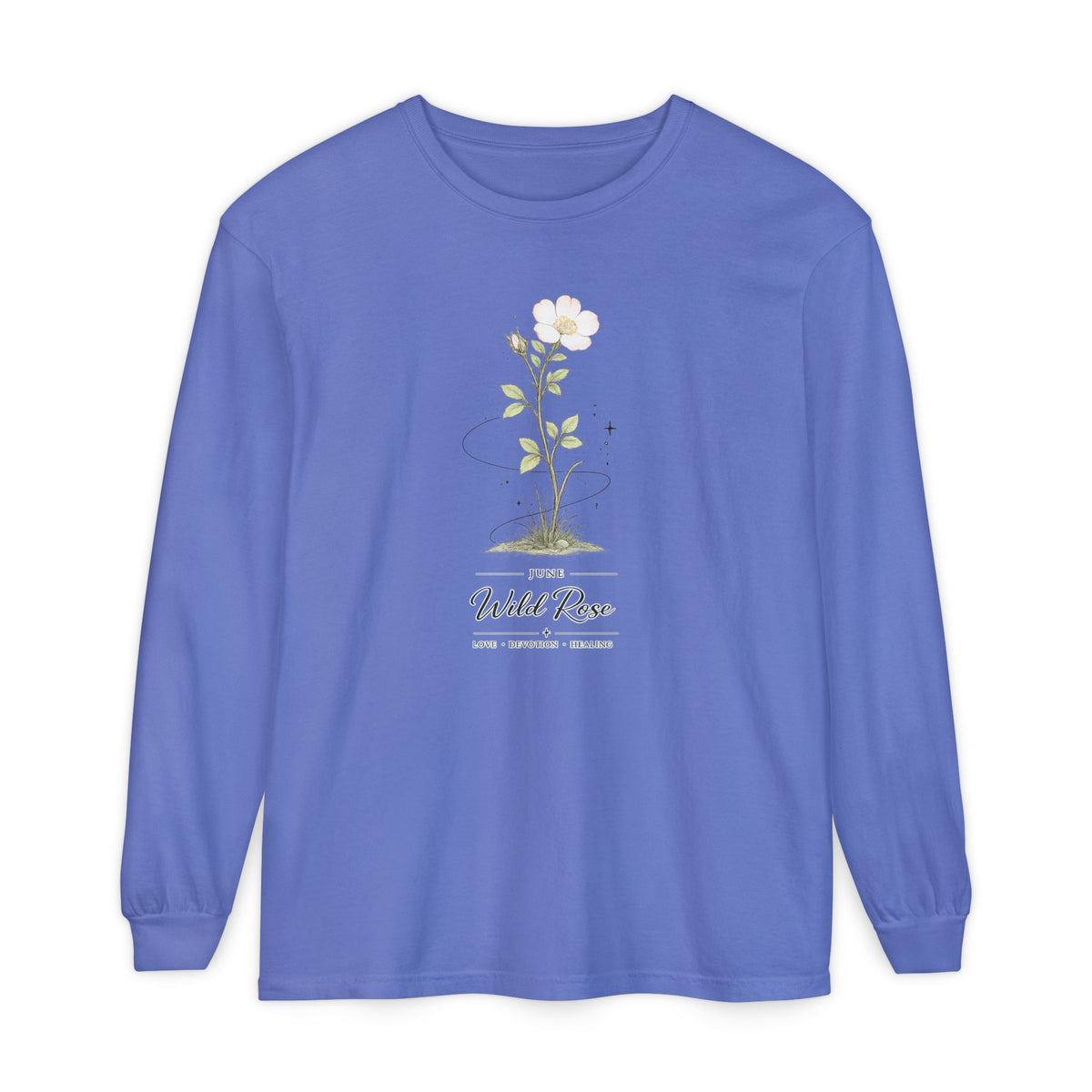 June Birth Flower Long Sleeve T-Shirt