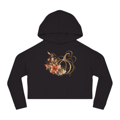 Autumn Bloom Cropped Hooded Sweatshirt