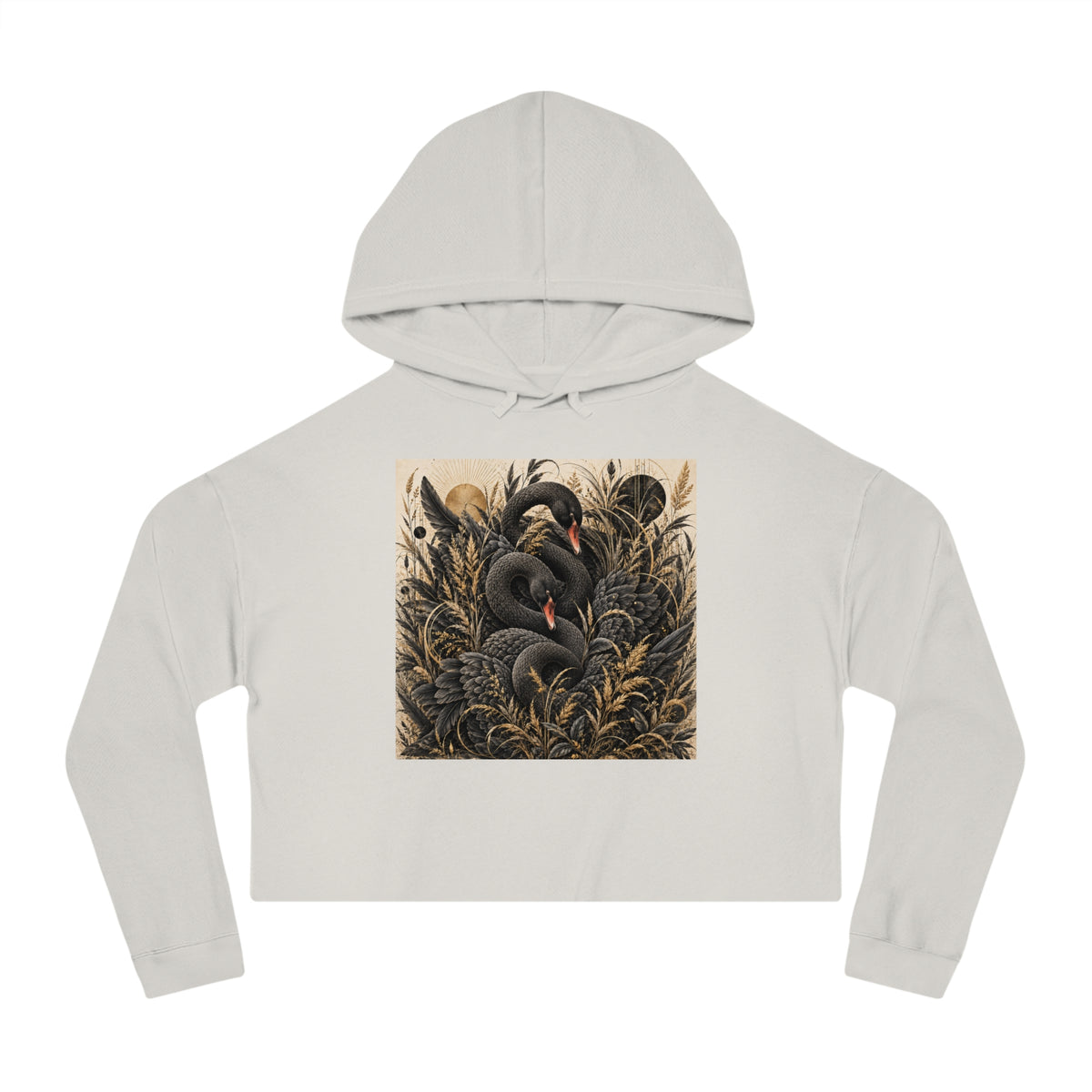Noir Reverie Cropped Hooded Sweatshirt