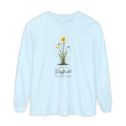 March Birth Flower Long Sleeve T-Shirt