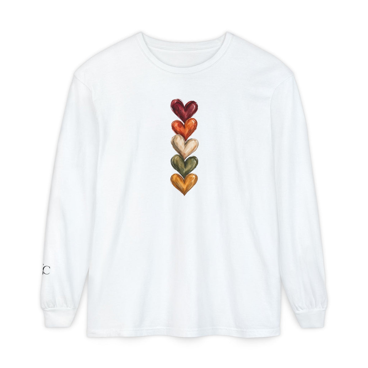 Hearts of Autumn Long Sleeve T-Shirt