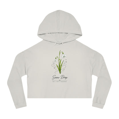 Snow Drop Cropped Hooded Sweatshirt