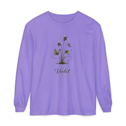February Birth Flower Long Sleeve T-Shirt