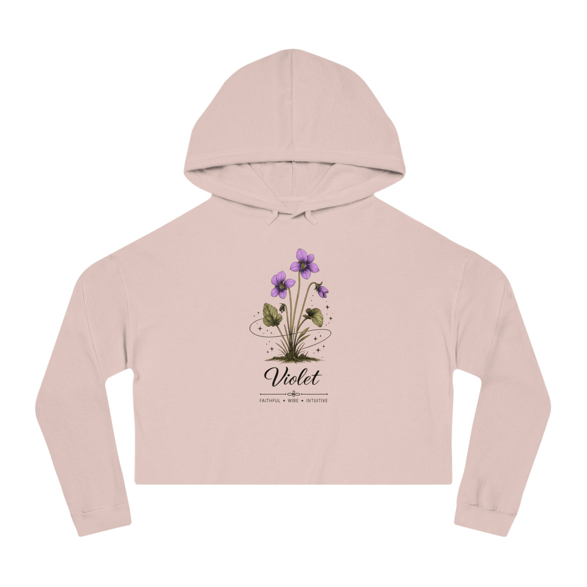 Violet Cropped Hooded Sweatshirt