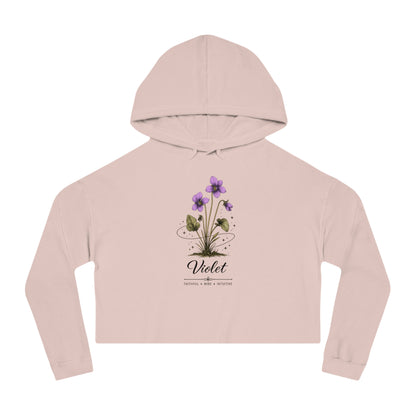 Violet Cropped Hooded Sweatshirt