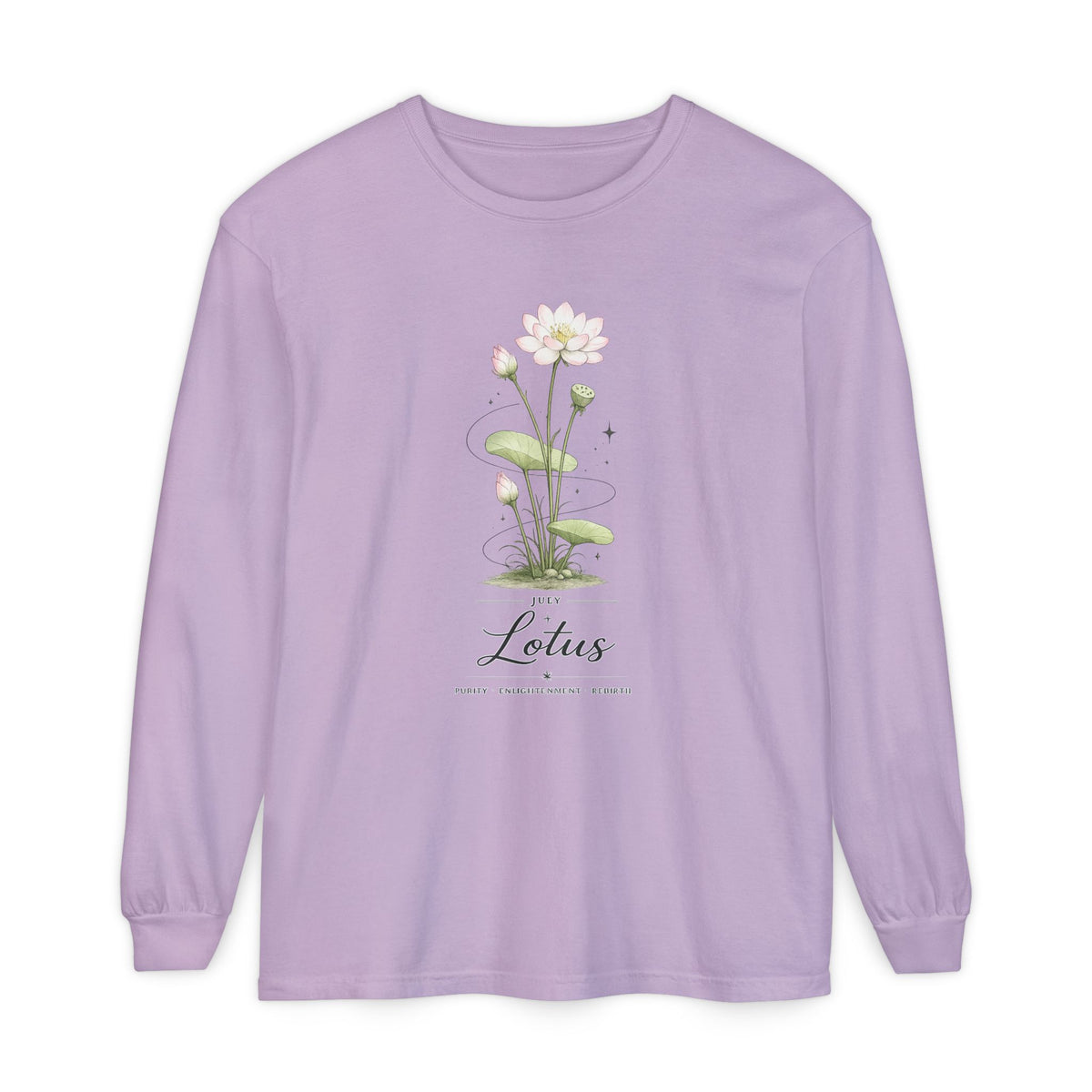 July Birth Flower Long Sleeve T-Shirt