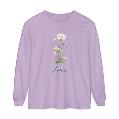 July Birth Flower Long Sleeve T-Shirt