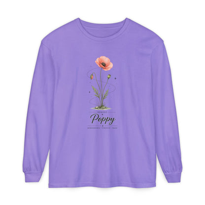 August Birth Flower Long Sleeve T-Shirt
