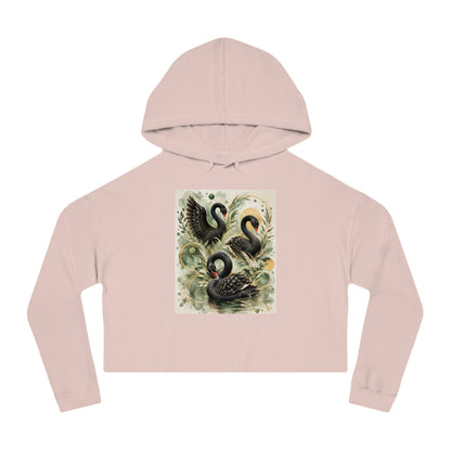 Emerald Grace Cropped Hooded Sweatshirt