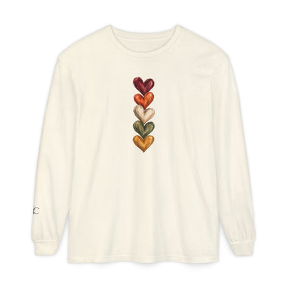 Hearts of Autumn Long Sleeve T-Shirt