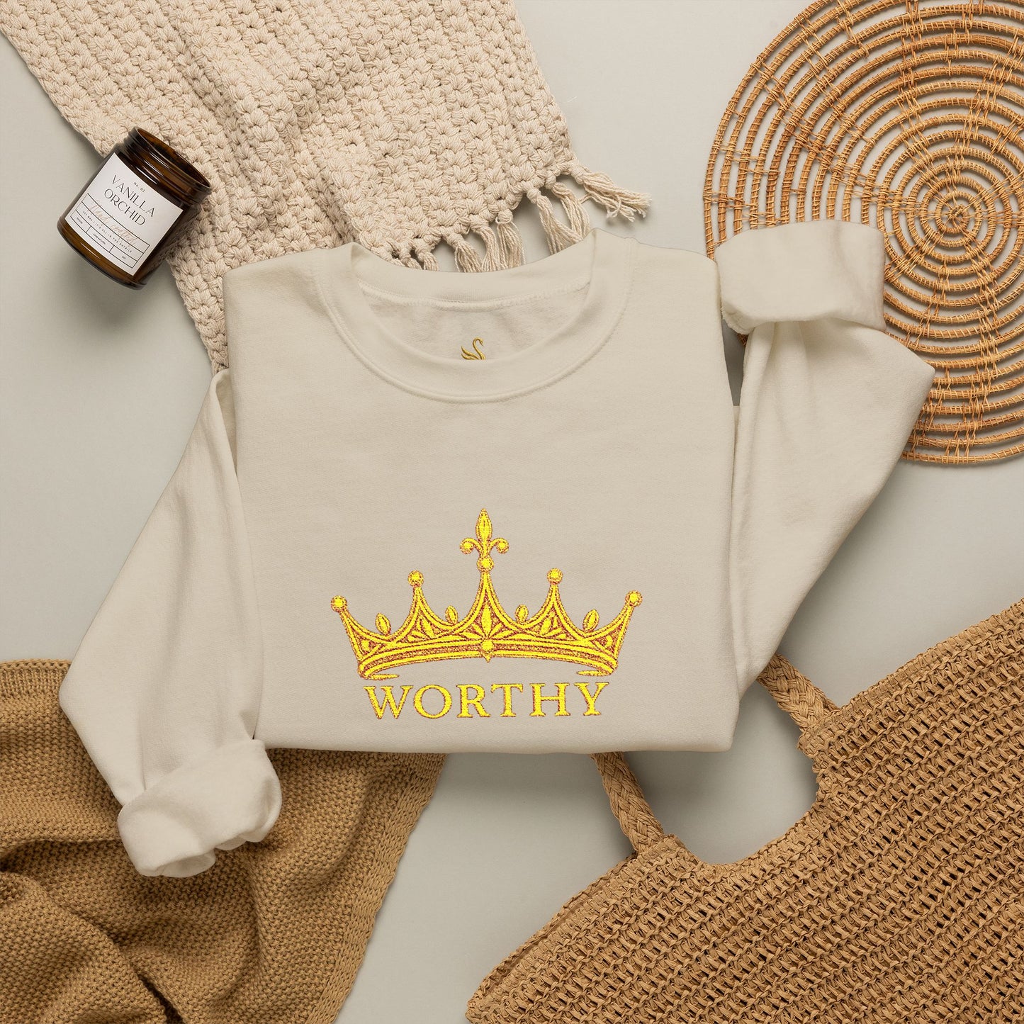 Worthy Crown Embroidered Sweatshirt