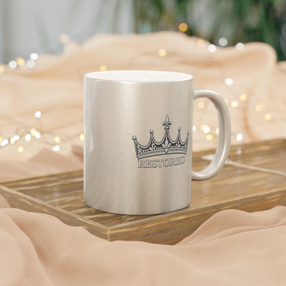 Restored Crown Metallic Mug (Silver\Gold)