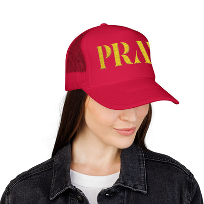 Pray Embroidered Foam Trucker Hat
