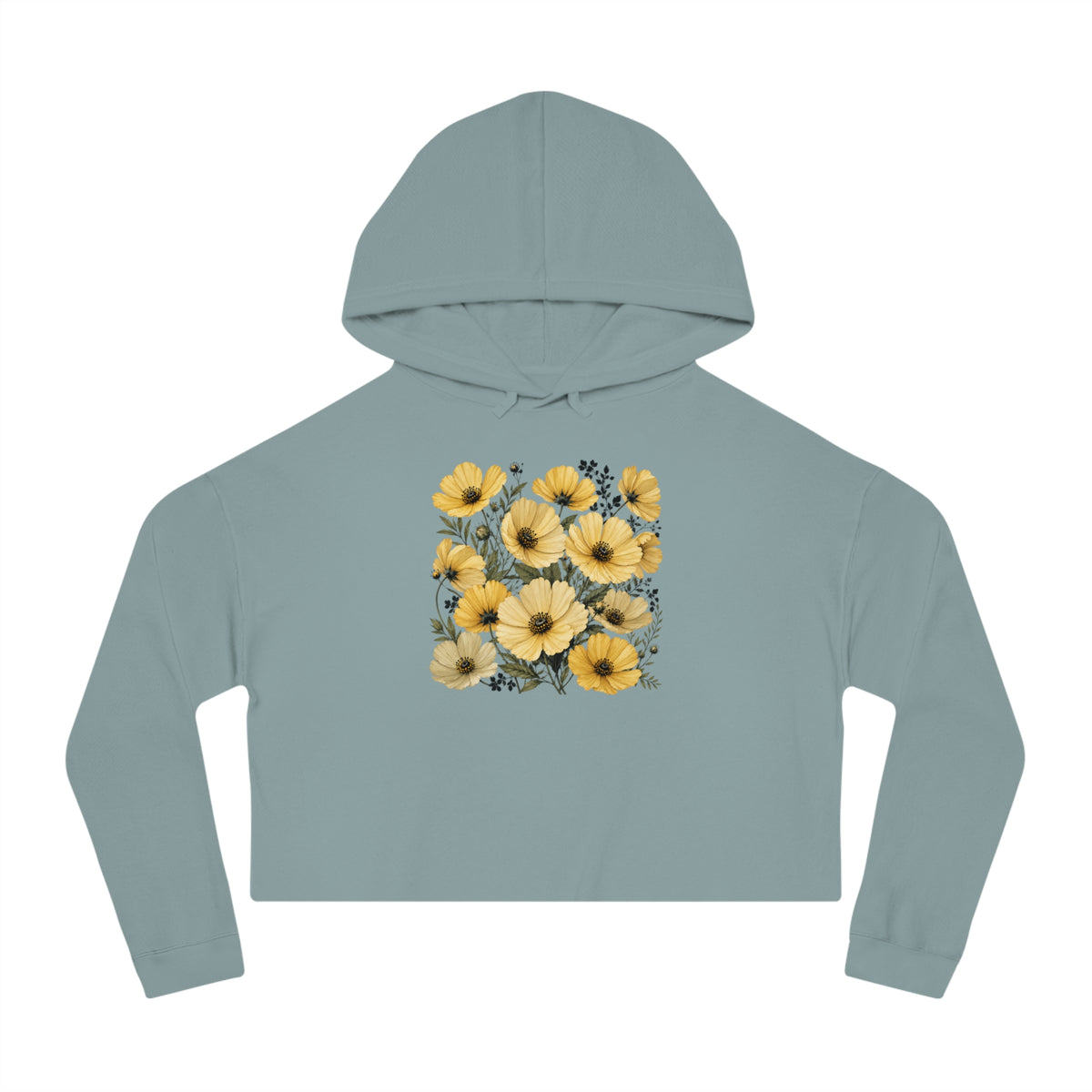 Golden Meadow Cropped Hooded Sweatshirt