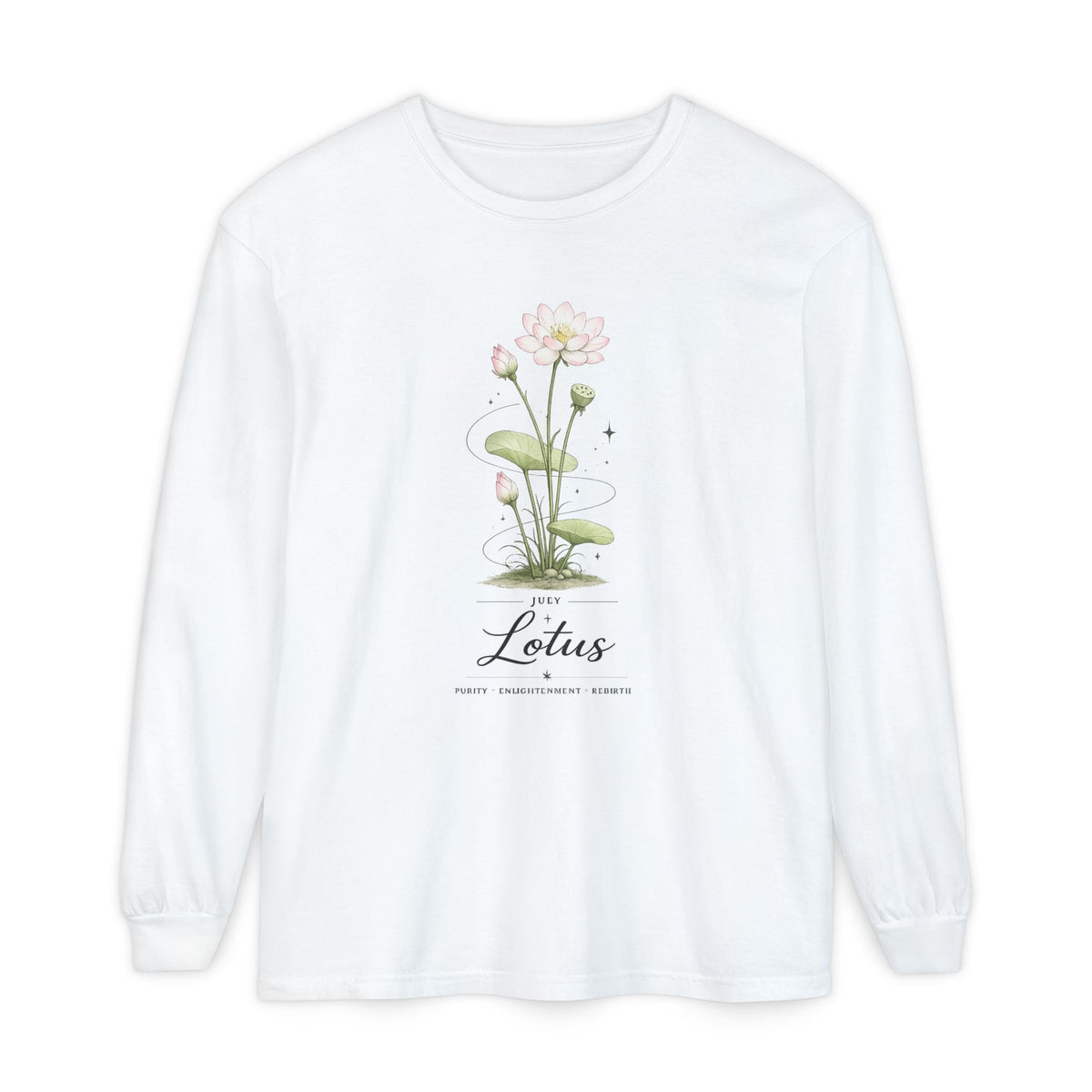July Birth Flower Long Sleeve T-Shirt